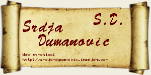 Srđa Dumanović vizit kartica
